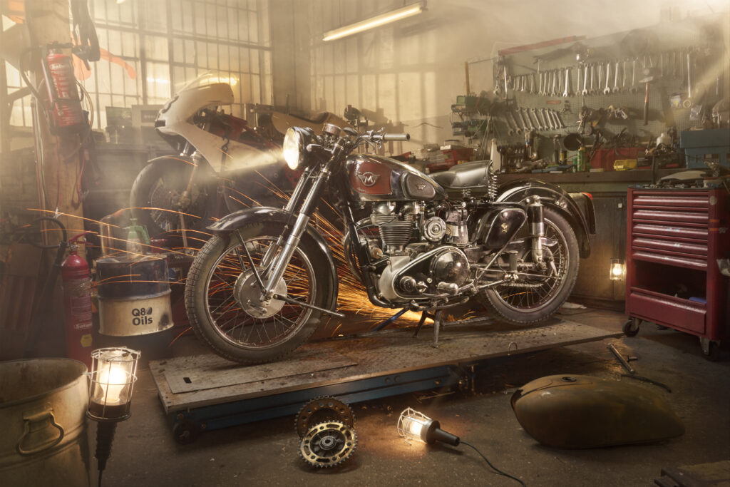 Lightrider Motorrad Fotografie Matchless Werkstatt Technische Ta